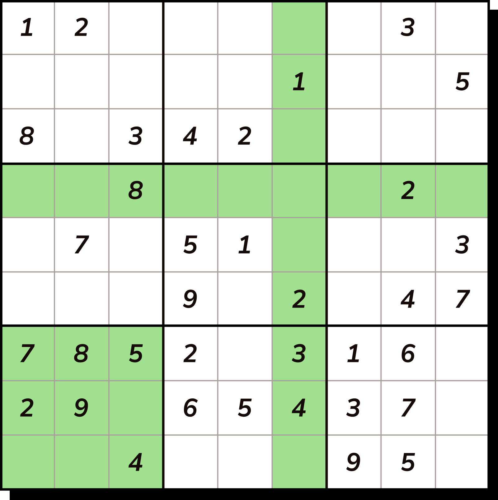 Sudoku Conquest 9x9-Raster